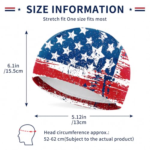 5 Piece Patriotic USA Cycling Cap Helmet Liner Quick Dry Sweat Wicking for Road Mountain Bike Running Outdoor Sports