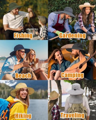 Outdoor Sun Hats with Stowable Neck Flap for Men Women UPF 50+ Mesh Summer Bucket Hat Wide Brim for Fishing Safari Hiking - color: Purple