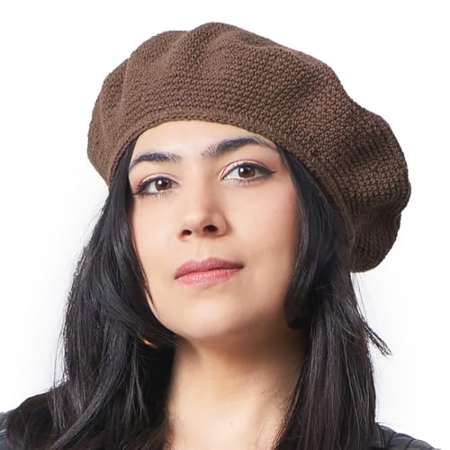 CHARM Knit Tam Hats for Women & Men - color: Light Brown