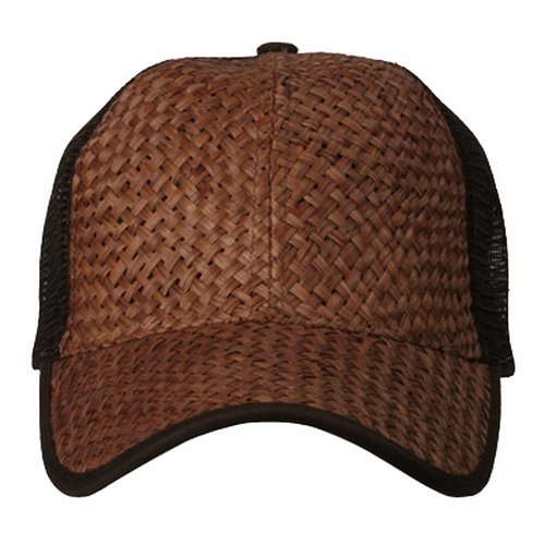 MG Straw Trucker Cap-Brown Brown OSFM