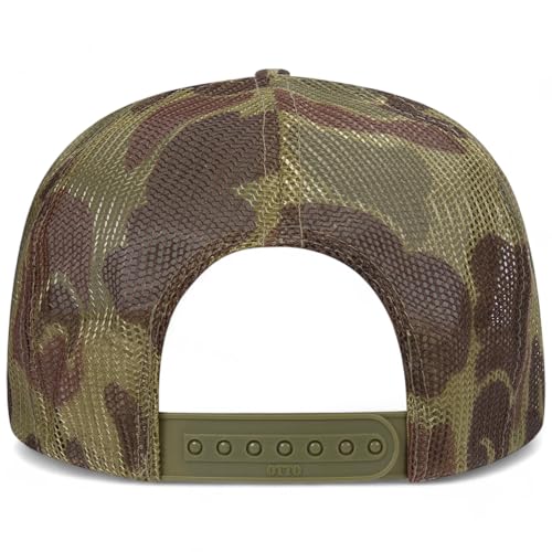 Connoisseur Trucker Hat | Funny Meme Party Trendy Cowboy Beer | Premium Snapback Hat for Men & Women - color: Green Camo