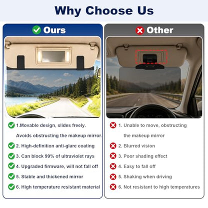 Sun Visor Extender for Car, Adjustable Polarized Sun Visor Extender - size: 2Pack