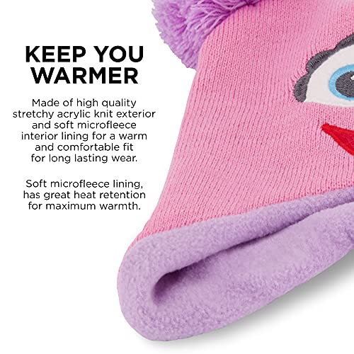 Sesame Street Girls' Winter Hat and Mittens Set, Abby Cadabby Beanie for Ages 2-4 - color: Light Pink
