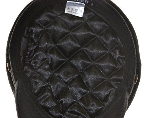 Broner Wool Blend Fisherman Cap Greek Sailor Hat Black - size: Medium