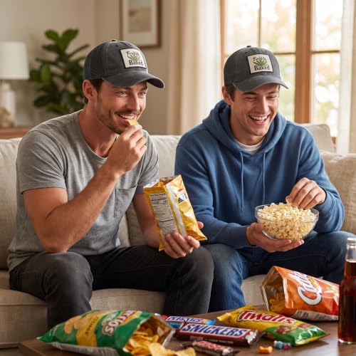 Popfizzy Funny Hats for Men and Women, Fun Adult Baseball Cap, Funny Birthday Gifts for Women and Men, Cool Dad Hat Gift Idea - color: Freshly Baked (Black)