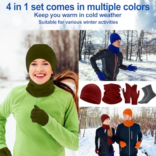 Liitrsh 148 Pcs Bulk Hats Gloves Scarf Sock Set for Homeless - color: Rich Colors
