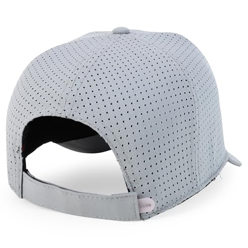 Armycrew UPF 50+ Cool Comfort Performance Stretchable Air Mesh Baseball Cap - color: Grey