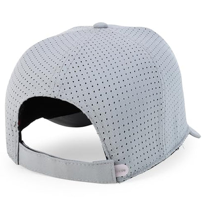 Armycrew UPF 50+ Cool Comfort Performance Stretchable Air Mesh Baseball Cap - color: Grey