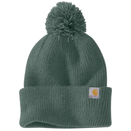 Carhartt Women's Knit Pom-Pom Cuffed Beanie - color: Frosted Balsam