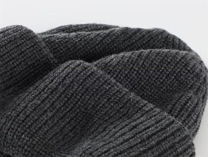 Connectyle Short Fisherman Beanie for Men Women Warm Winter Hats Knit Cuffed Beanies Skull Cap Acrylic Watch Hat - color: Dark Grey