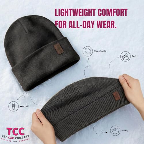 Beanie for Men Women | Cuffed Thick Soft Knitted Unisex Winter Hat Beanies Skull Cap - color: A03- Brown