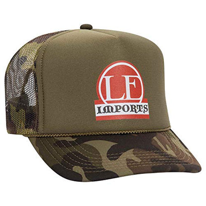 OTTO Wholesale 12 x Polyester Foam Front 5 Panel High Crown Mesh Back Trucker Hat - (12 Pcs) - color: Camo 081608
