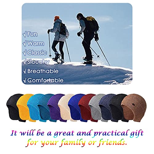 HiRui Knit Beanie Hats Winter Hats Ear Covers for Men Women-Warm Daily Headwear - color: Burgundy
