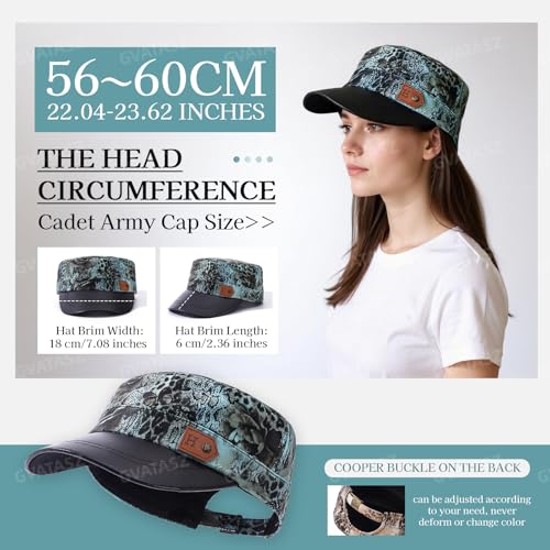 Men's Army Cap Short Brim Cadet Hats Trucker Dad Hat Army Military Flat Top Hats Short Bill Baseball Caps - color: Mg-jm2563-green