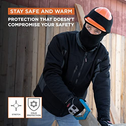 RefrigiWear Hard Hat Balaclava – 2-Layer Long Neck Face Mask for Cold Weather Work