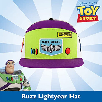 Concept One Unisex-Adult Disney Pixar Toy Story 4 Baseball Cap, Buzz Lightyear Adult Snapback Hat with Flat Brim