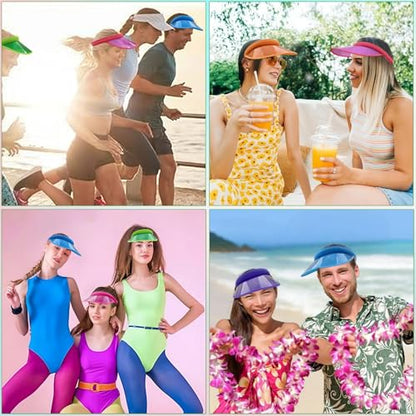 12 Pack Sun Visor Hats for Women, 12 Color