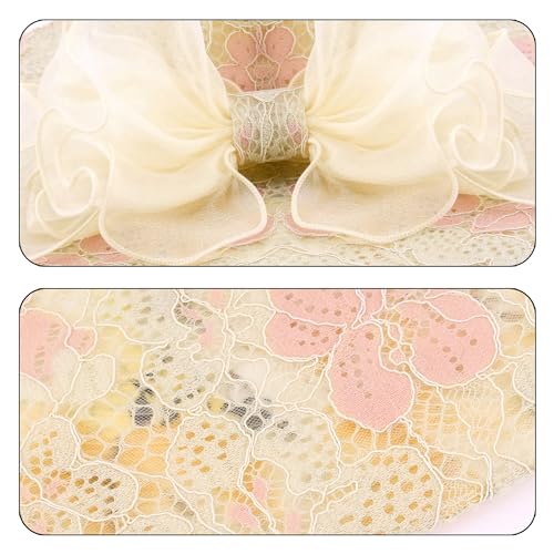 Haoohu Women's Church Derby Hat Wide Brim Bow Bucket Hat Wedding Dress Hat Fascinator Bridal Tea Party Hat - color: 03966beige