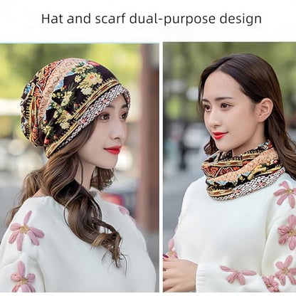 Women's Slouchy Beanie Hat Chemo Caps Cancer Headwear Hats Turban Baggy Sleeping Cap Boho Hats - color: 2pcs Coffee Blue