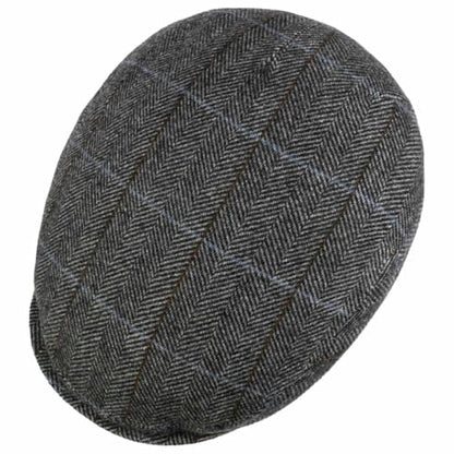 Lipodo Flat Cap with Checked Pattern Women/Men | Made in Italy - color: Anthracite, size: 7 1/4