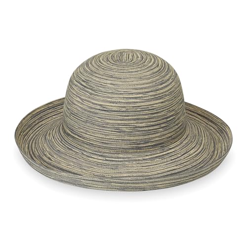 Wallaroo Hat Company Women's Sydney Sun Hat - UPF 30+ Sun Protection, Packable, Adjustable - Beach, Travel, Wide Brim - color: Cloud Grey