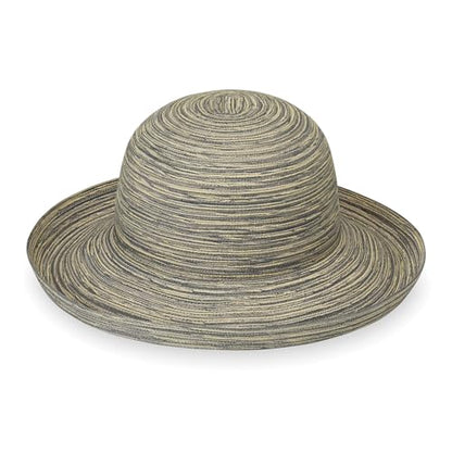 Wallaroo Hat Company Women's Sydney Sun Hat - UPF 30+ Sun Protection, Packable, Adjustable - Beach, Travel, Wide Brim - color: Cloud Grey