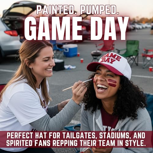 Funky Junque Trucker Snapback Hat - color: Game Day - Burgundy/White