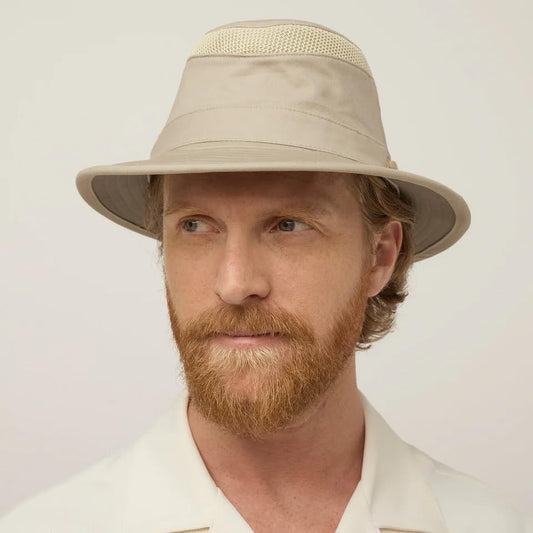 Tilley T5MO Adventure Airflo Hat, UPF 50+ Men's Sun Hat - color: Khaki/Olive, size: 7 1/4