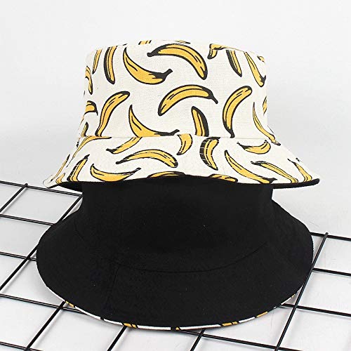 Umeepar Unisex Reversible Packable Bucket Hat Sun Hat for Men Women - color: Banana White