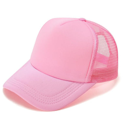 Kids-Girls-Trucker-Hat Adjustable-Baseball-Cap Toddler Mesh Sun Hats 2-6Y - color: Pink