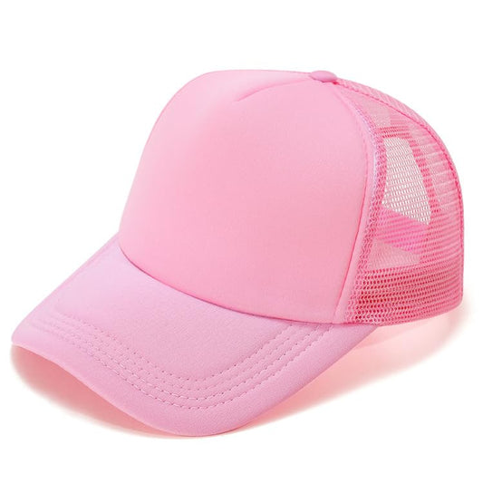 Kids-Girls-Trucker-Hat Adjustable-Baseball-Cap Toddler Mesh Sun Hats 2-6Y - color: Pink