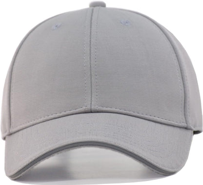 TSSGBL Men's Plain Baseball Hat - OSFM & XXL Big Head Fit，Adjustable Structured Ball Cap with Reflective Sandwich Brim - color: Light Grey, size: Medium-Large