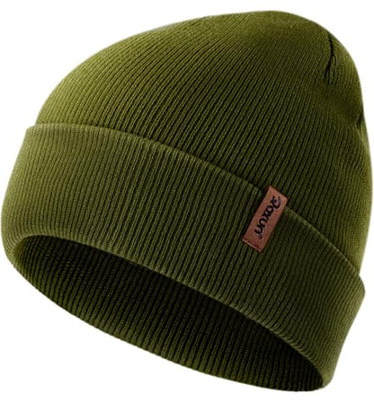 ROXUN Beanie for Men/Women Winter Hat Soft Warm Unisex Skull Stocking Cap - color: Army Green