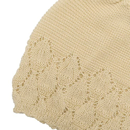 ZLYC Crochet Slouchy Beanie for Women Soft Lightweight Skull Cap - color: Solid Beige