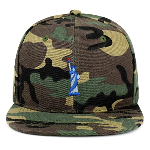 Liberty Statue Hip-Hop Snapback Hat Embroidered Baseball Cap New York - color: 14. Woodland Camo