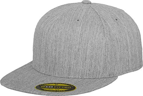 Flexfit Mens Premium 210 Fitted - color: Heather Grey, size: Small-Medium