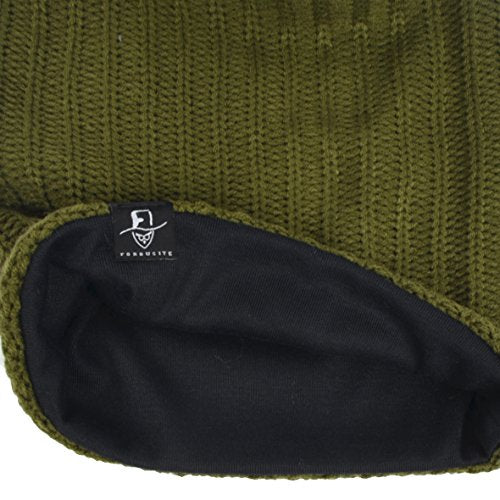 VECRY Mens Slouchy Beanie Knit Skull Cap Long Baggy Hip-hop Winter Summer Hat B305 - color: Ribbed-green, size: Large
