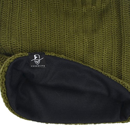 VECRY Mens Slouchy Beanie Knit Skull Cap Long Baggy Hip-hop Winter Summer Hat B305 - color: Ribbed-green, size: Large