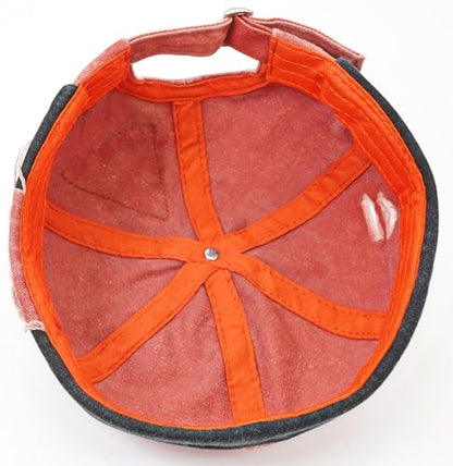Mens Sailor Hats Brimless Denim Docker Caps Beanie - color: Orange