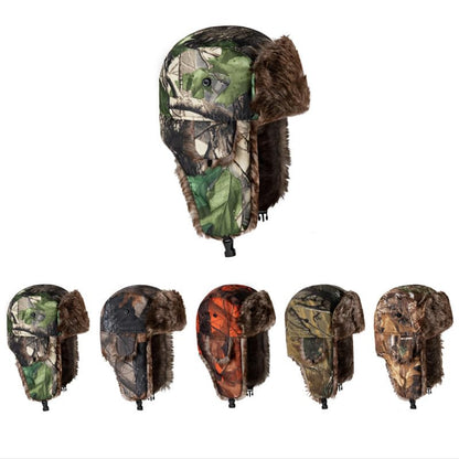 ASWER Trapper Warm Russian Trooper Hat Winter Skiing Cap Women Men Windproof - color: Z-green