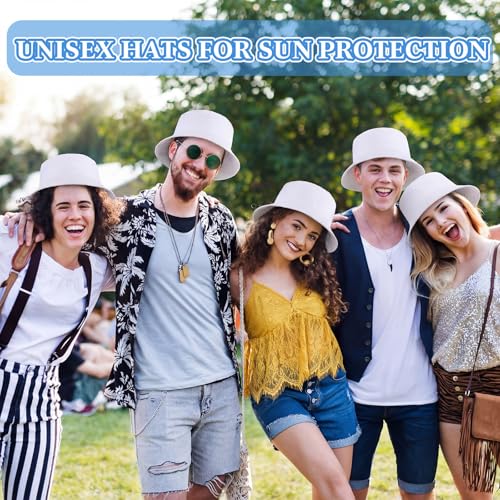 12/24/36 Pcs Bucket Hats for Men Women Bulk - color: White, size: Large