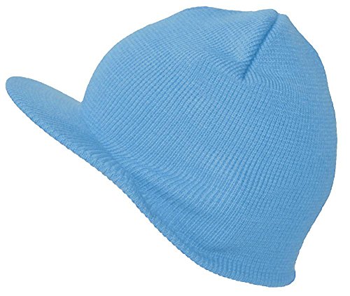 TOP HEADWEAR Winter Cuffless Beanie Visor - color: Light Blue