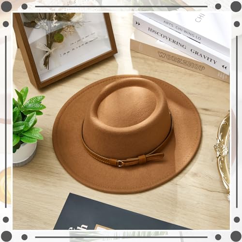 Hercicy Wool Fedora Hat for Women - color: Black, Khaki, Navy Blue, Dark Gray