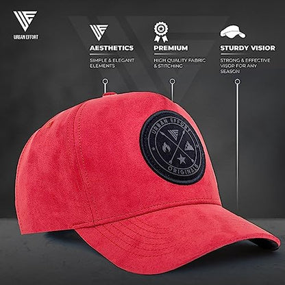 Urban Effort Trucker Hat for Men & Women, Mesh Back Baseball Cap, 5 Panel - color: Red, style: Classic Snapback