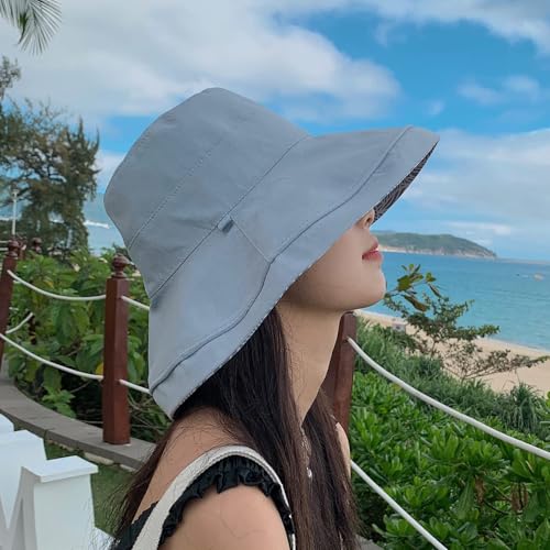 FaroDor Women's Reversible Bucket Hat UV Protection Packable Travel Cap Wide Brim Sun Hats 2026 - color: 6blue
