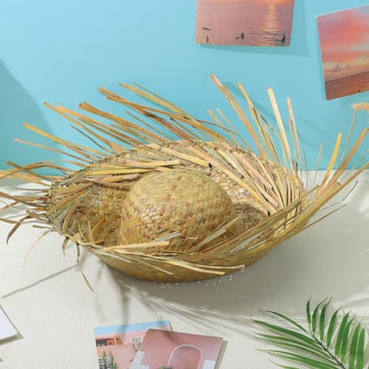Wide Brim Woven Sun Hat Beach Straw Crochet Hat