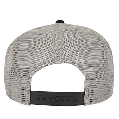 OTTO SNAP Hawaiian Pattern Square Flat Visor 6 Panel Pro Style Snapback Hat - color: Blk/Gry/Gry