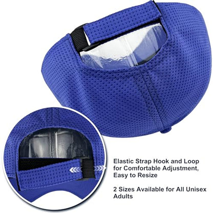 Long Brim Golf/Running Hat Full Mesh Baseball Cap Breathable - color: Royal-purple, size: One Size