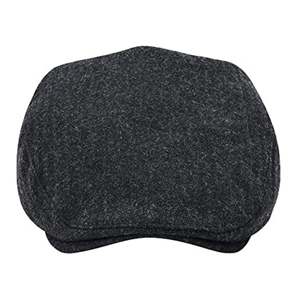STARANCE Men Wool Blend Newsboy Cap Flat Hat - color: Dark Gray, size: 7 3/4