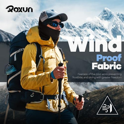 ROXUN Balaclava Ski Mask, 5 Pack Neck Gaiter Motorcycle Summer Cooling - color: B5-black+army Green+navy+dark Gray+heather Gray